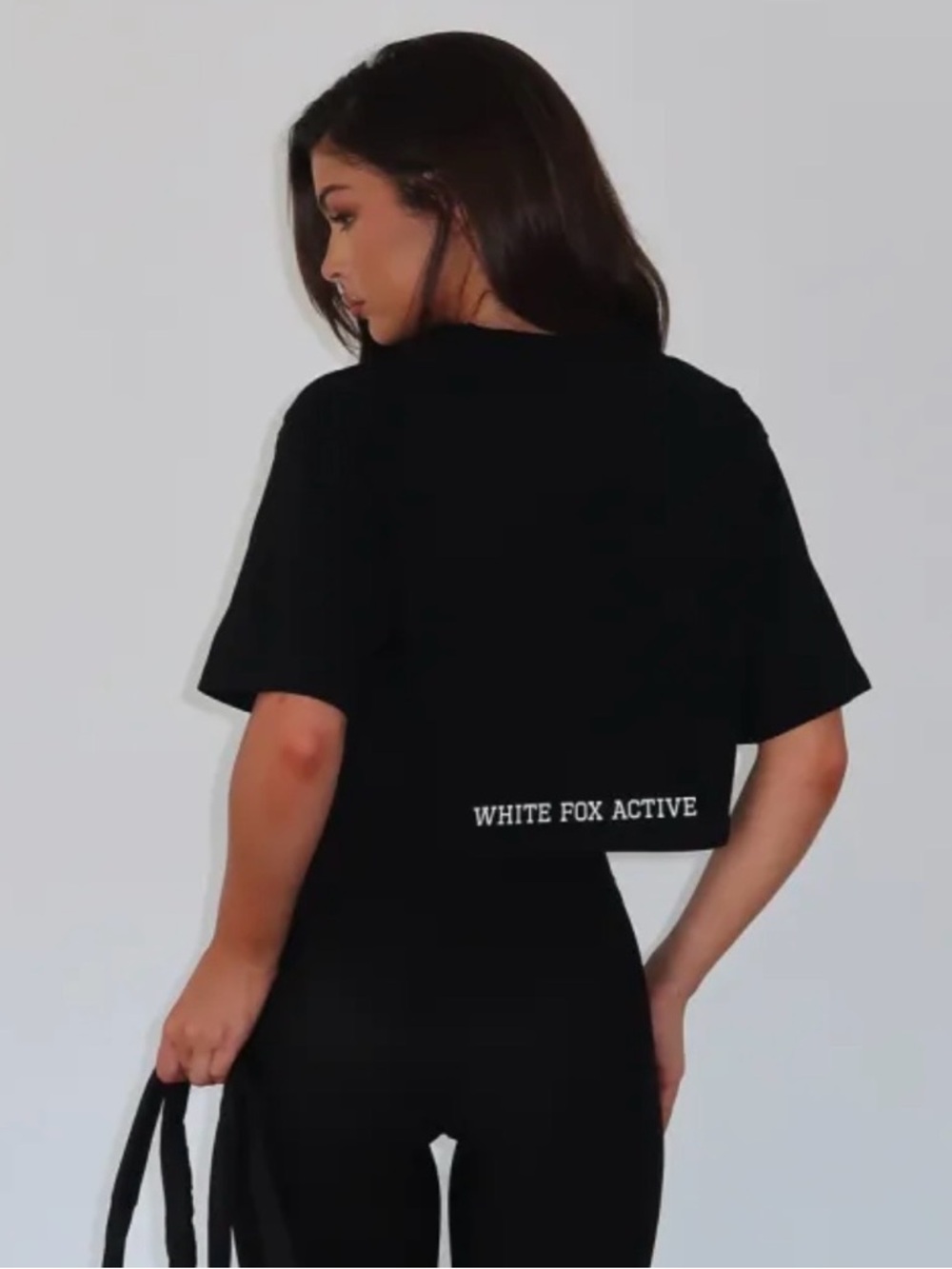 White Fox Home Stretch Cropped Tee